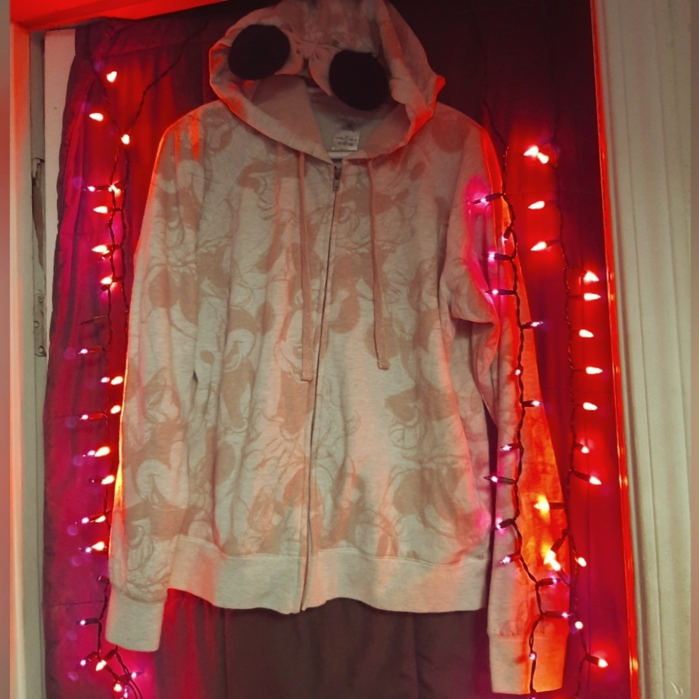 Disney Zip-Up Hoodie w/Minnie Ears (XL)